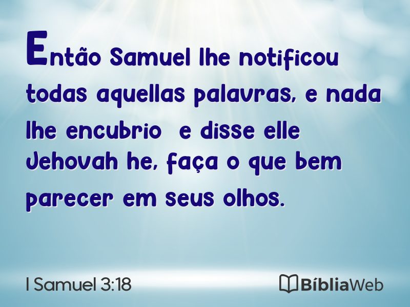 I Samuel 3:18 em imagem para compartilhar