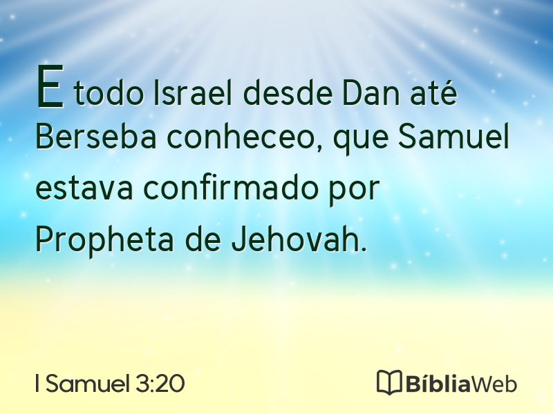 I Samuel 3:20 em imagem para compartilhar