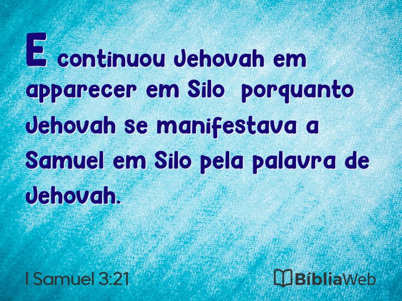 I Samuel 3:21 em imagem para compartilhar