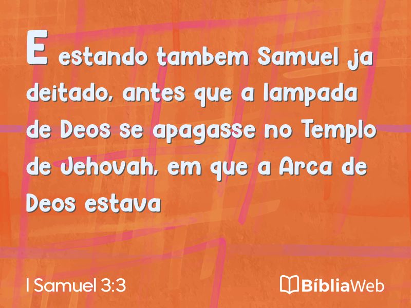 I Samuel 3:3 em imagem para compartilhar