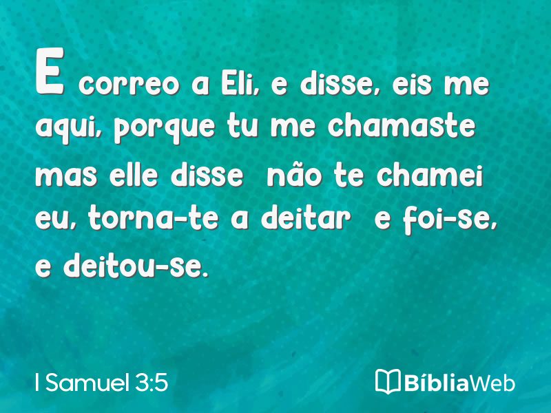 I Samuel 3:5 em imagem para compartilhar