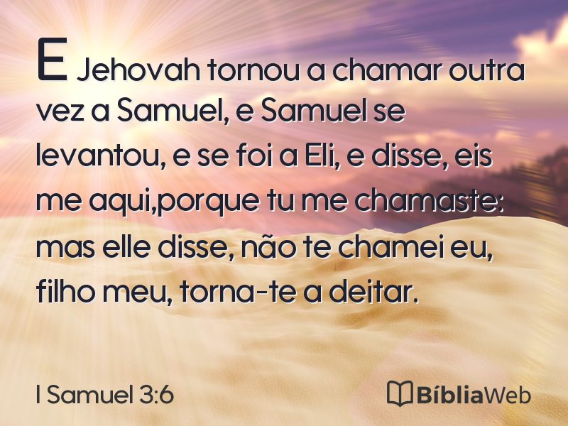 I Samuel 3:6 em imagem para compartilhar