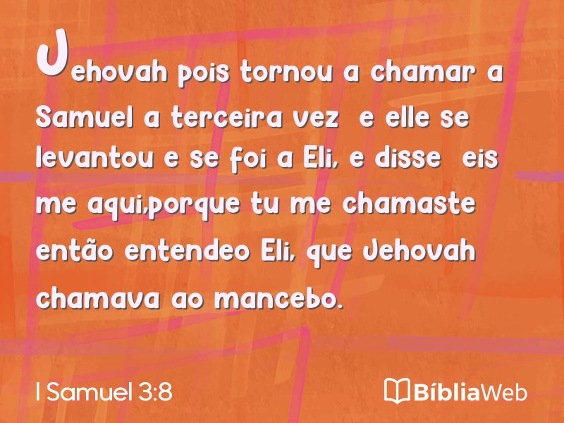 I Samuel 3:8 em imagem para compartilhar
