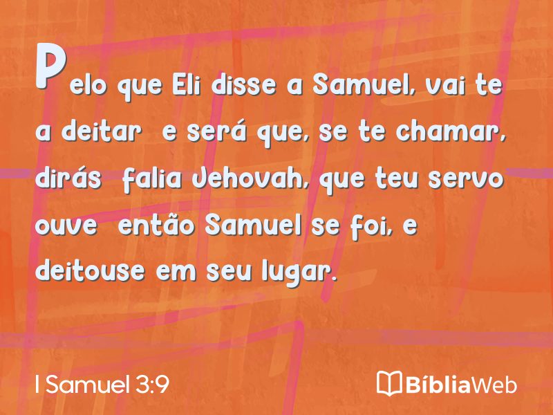 I Samuel 3:9 em imagem para compartilhar