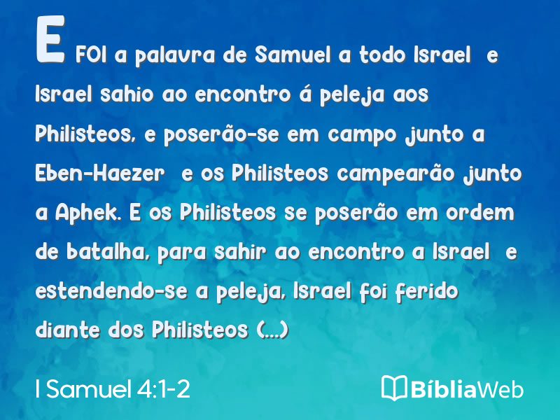 I Samuel 4:1-2 em imagem para compartilhar
