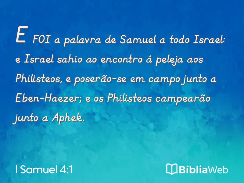 I Samuel 4:1 em imagem para compartilhar