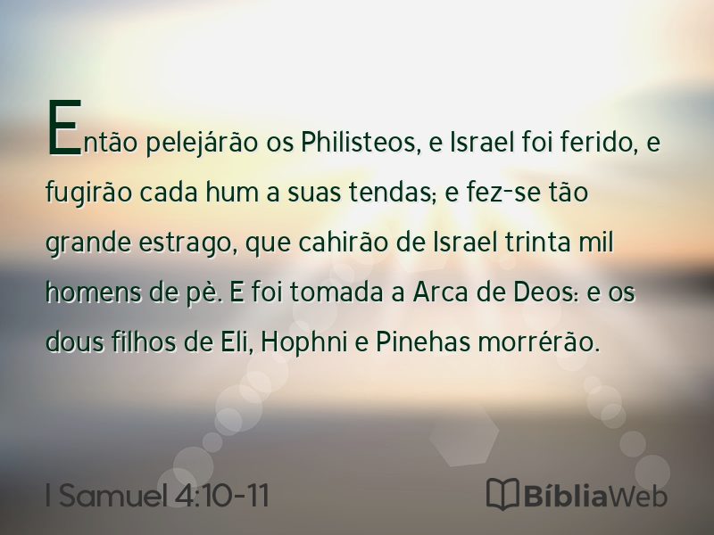 I Samuel 4:10-11 em imagem para compartilhar