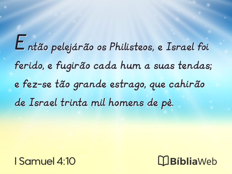 I Samuel 4:10 em imagem para compartilhar