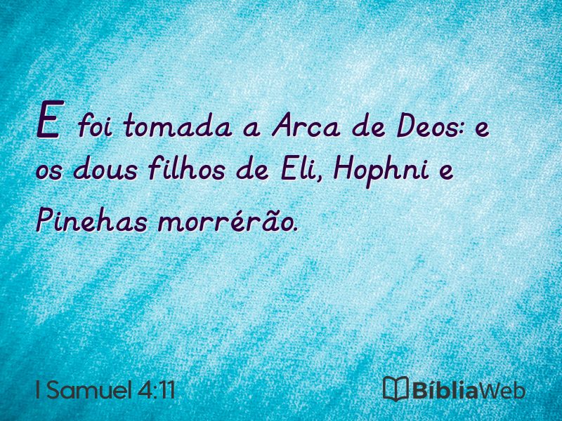 I Samuel 4:11 em imagem para compartilhar