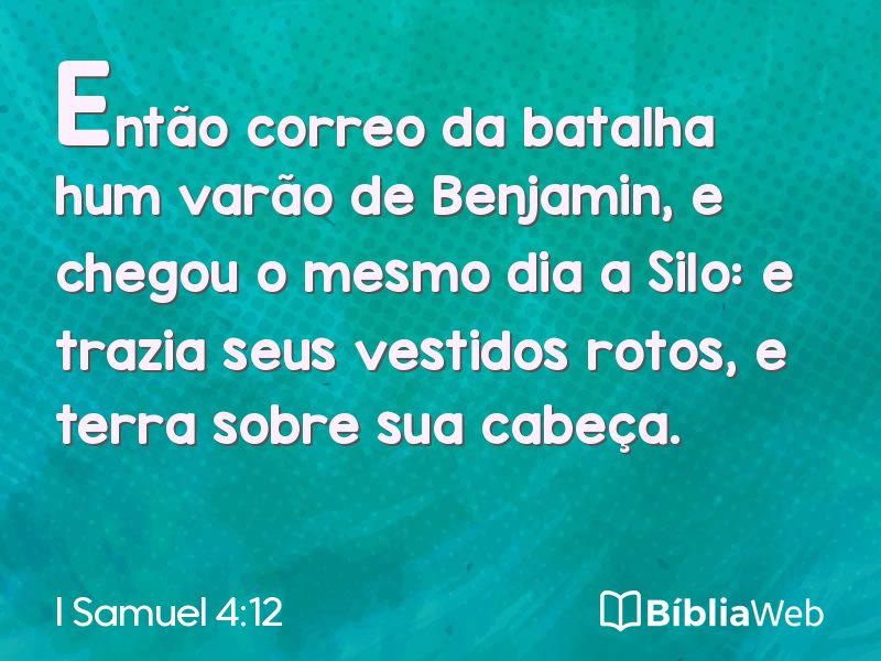 I Samuel 4:12 em imagem para compartilhar