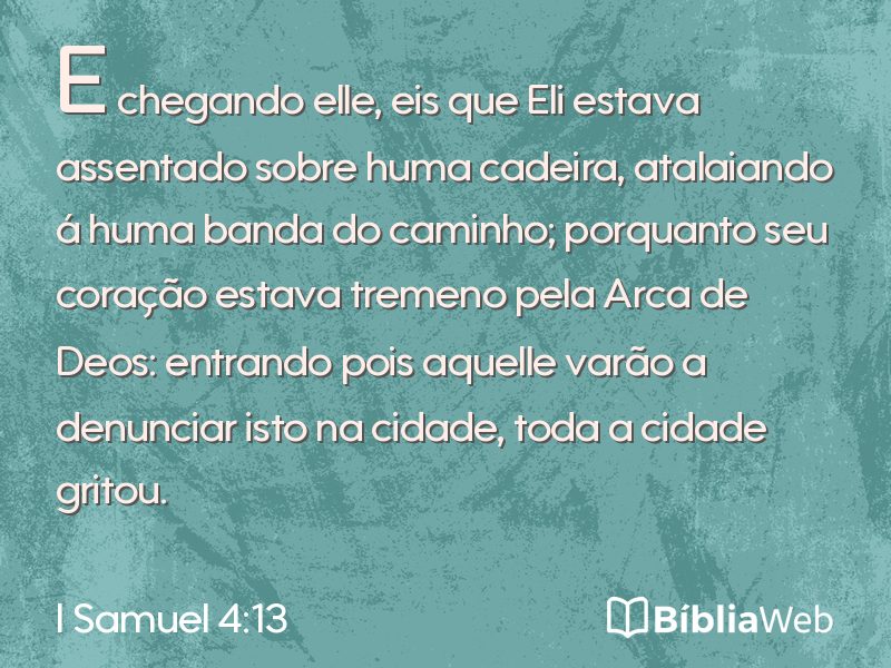 I Samuel 4:13 em imagem para compartilhar