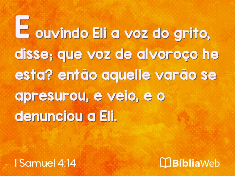 I Samuel 4:14 em imagem para compartilhar