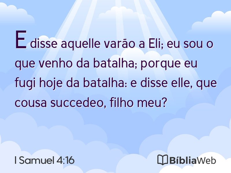 I Samuel 4:16 em imagem para compartilhar