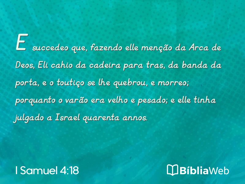I Samuel 4:18 em imagem para compartilhar