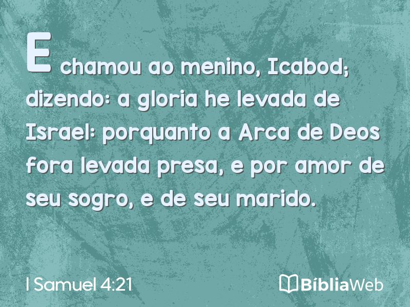 I Samuel 4:21 em imagem para compartilhar