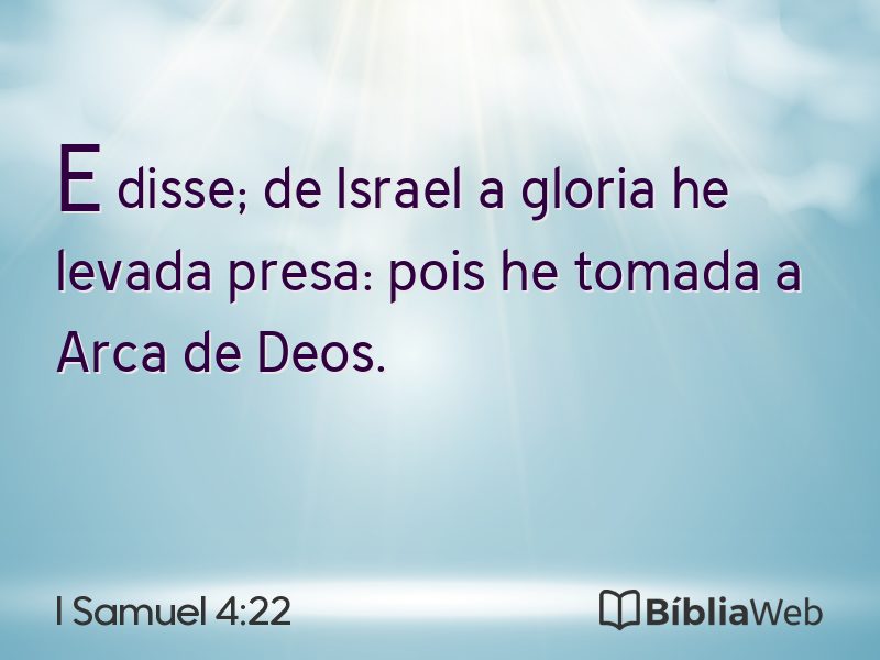 I Samuel 4:22 em imagem para compartilhar