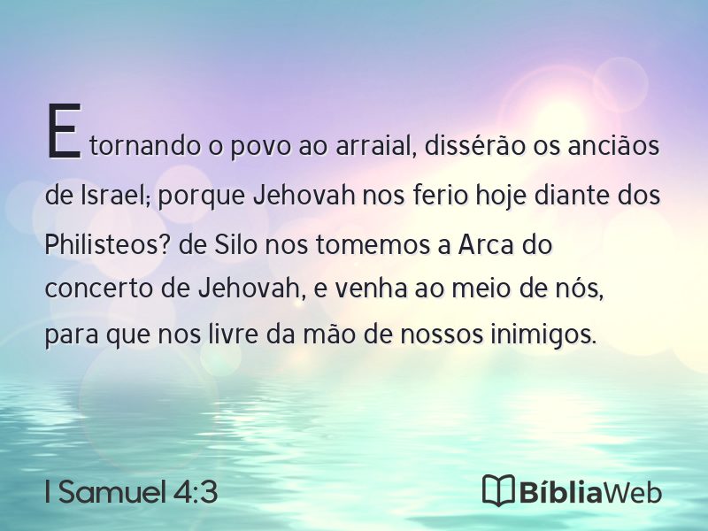 I Samuel 4:3 em imagem para compartilhar