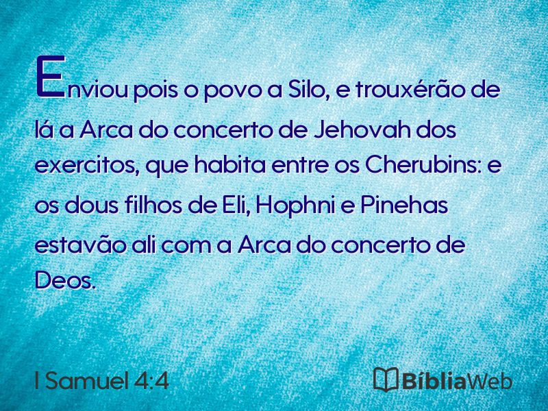 I Samuel 4:4 em imagem para compartilhar