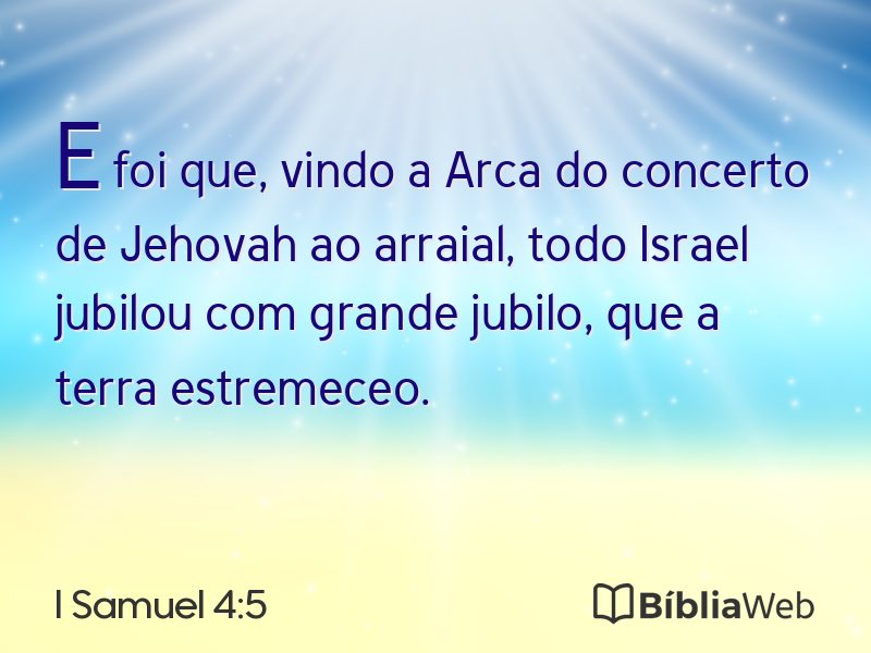 I Samuel 4:5 em imagem para compartilhar