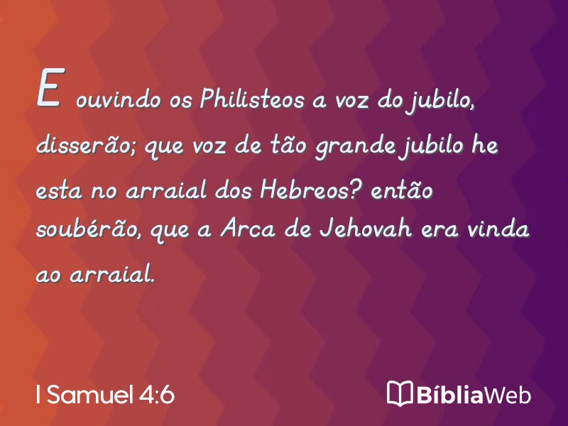 I Samuel 4:6 em imagem para compartilhar