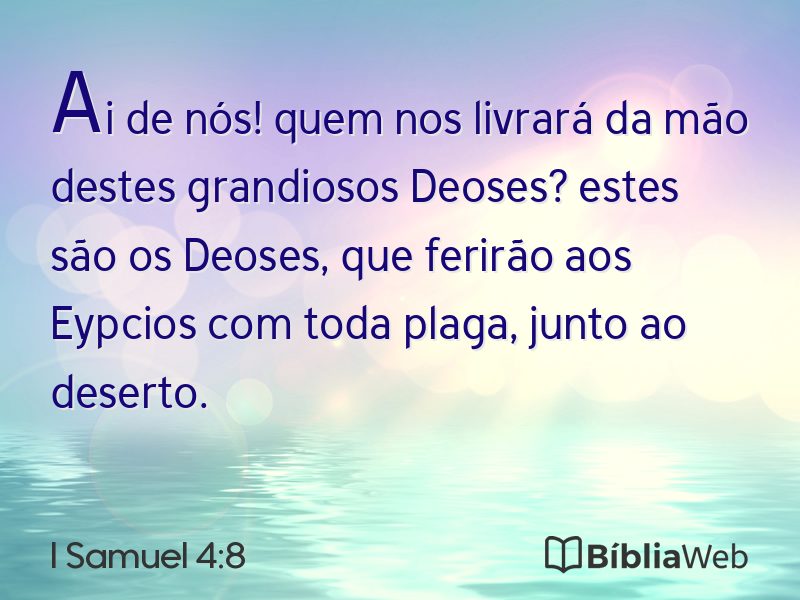 I Samuel 4:8 em imagem para compartilhar