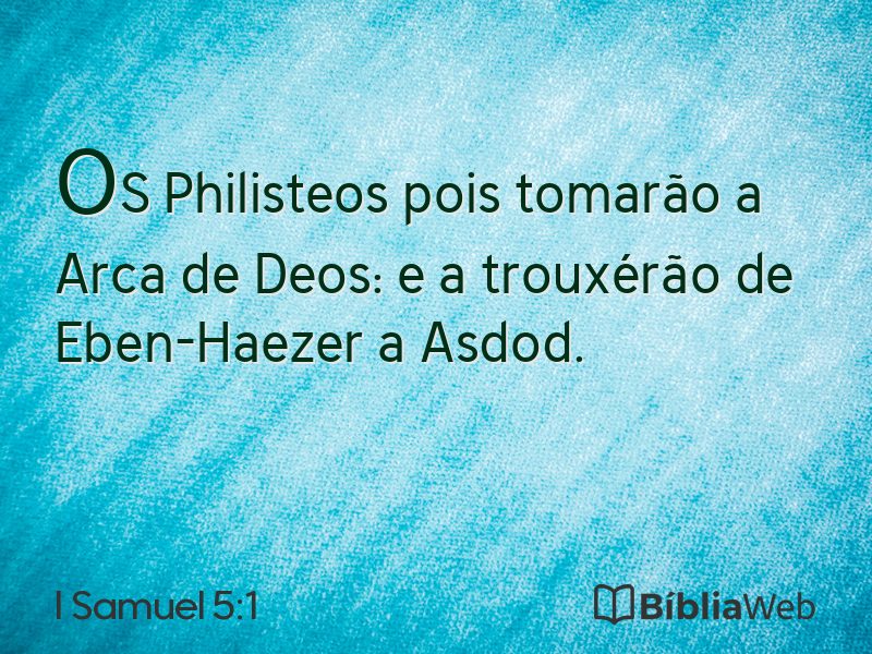 I Samuel 5:1 em imagem para compartilhar