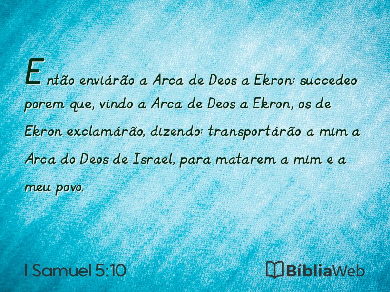 I Samuel 5:10 em imagem para compartilhar