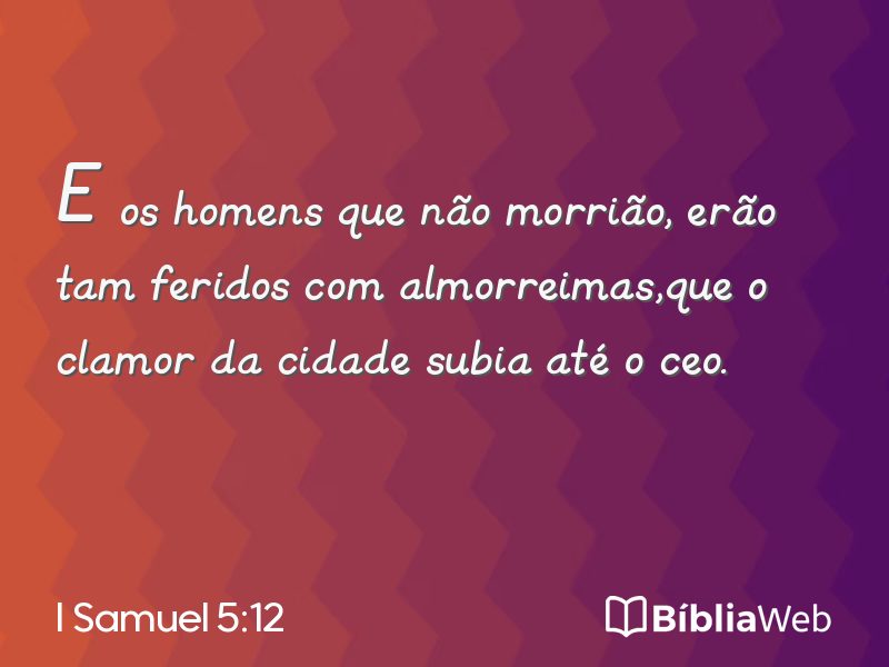 I Samuel 5:12 em imagem para compartilhar