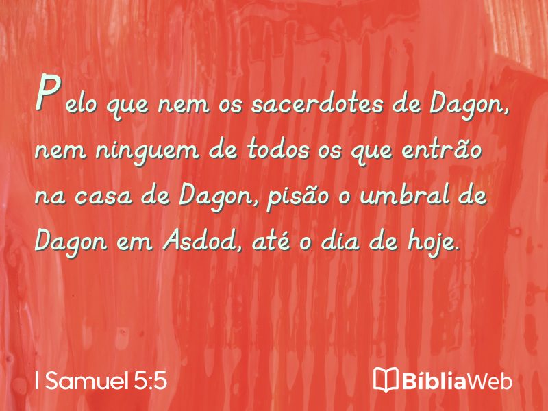 I Samuel 5:5 em imagem para compartilhar