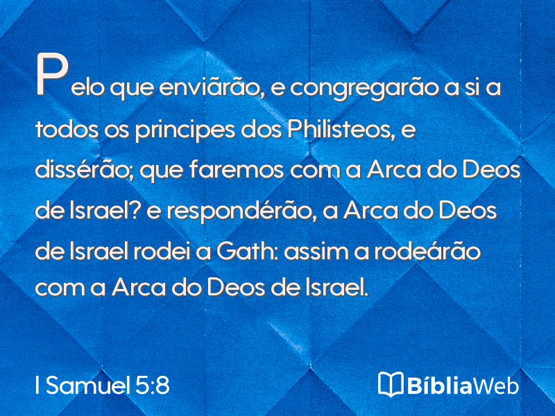 I Samuel 5:8 em imagem para compartilhar