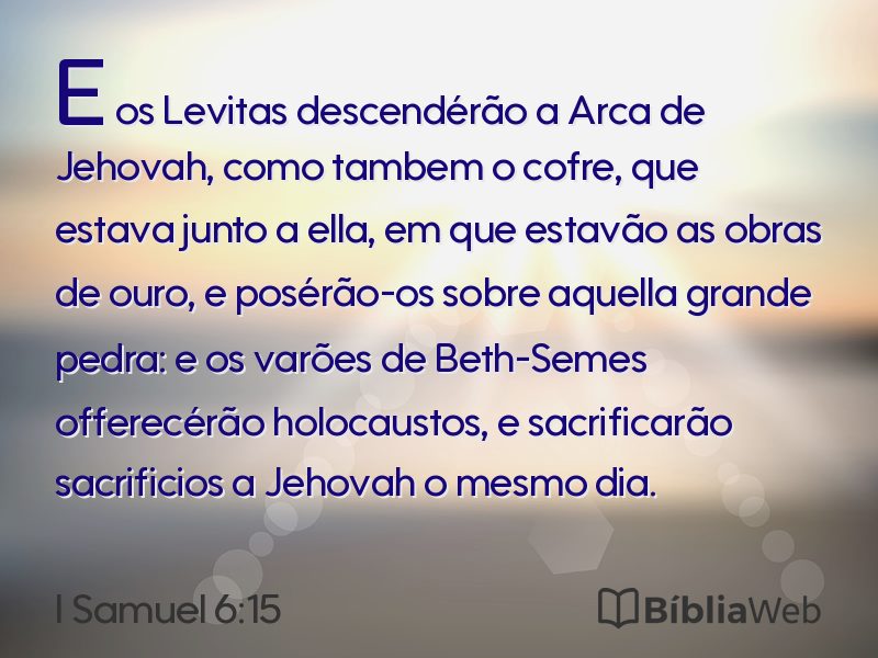 I Samuel 6:15 em imagem para compartilhar
