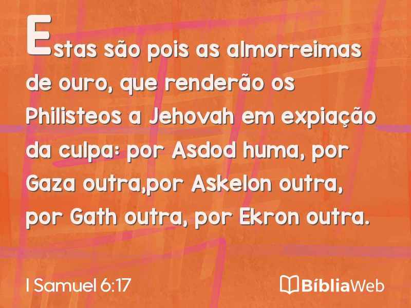 I Samuel 6:17 em imagem para compartilhar