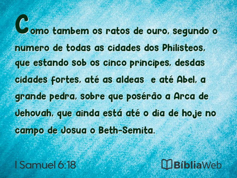 I Samuel 6:18 em imagem para compartilhar