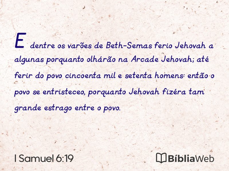 I Samuel 6:19 em imagem para compartilhar