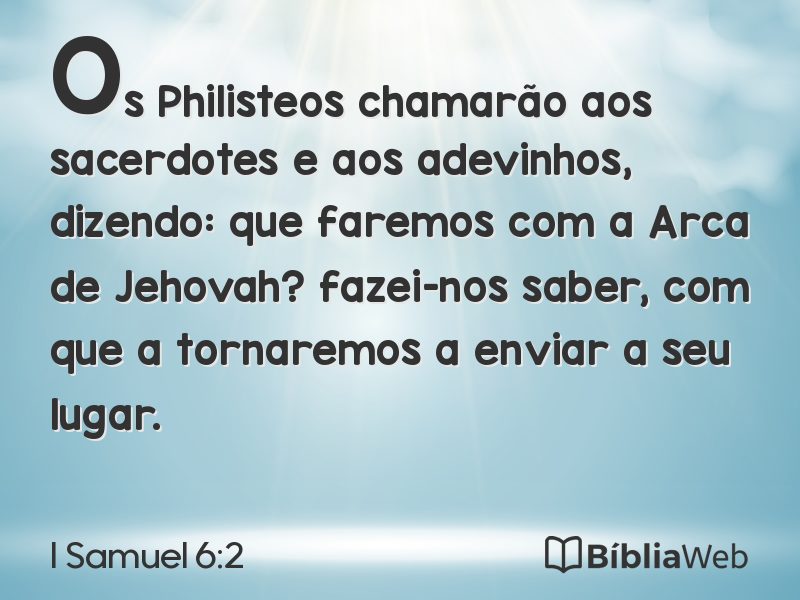 I Samuel 6:2 em imagem para compartilhar