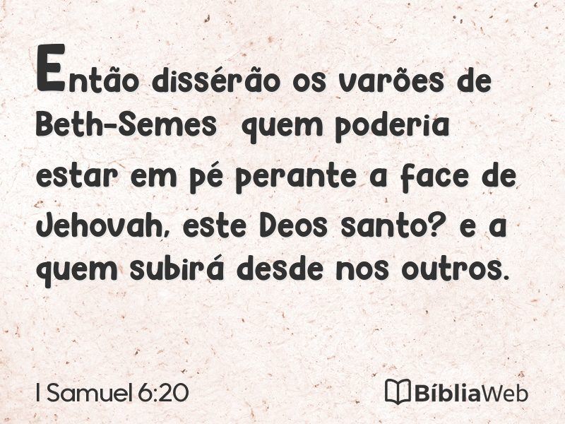 I Samuel 6:20 em imagem para compartilhar