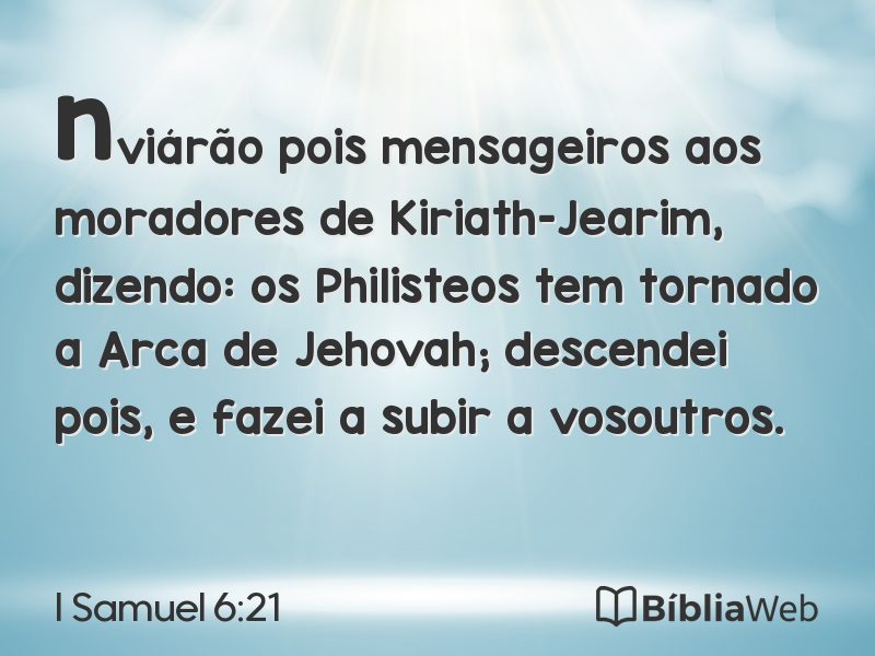 I Samuel 6:21 em imagem para compartilhar