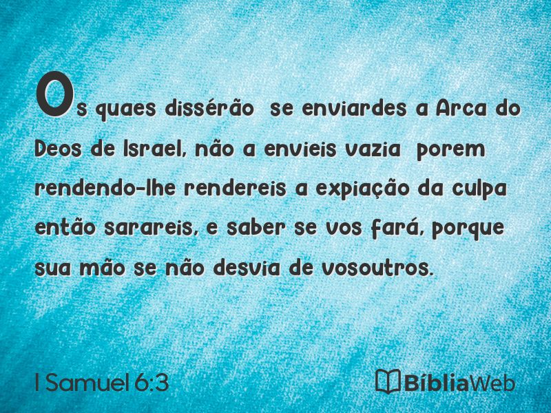 I Samuel 6:3 em imagem para compartilhar
