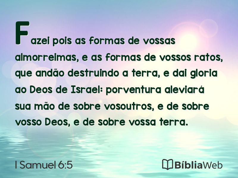 I Samuel 6:5 em imagem para compartilhar