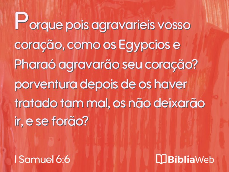 I Samuel 6:6 em imagem para compartilhar