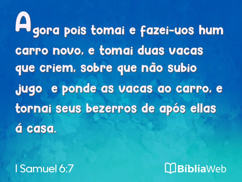 I Samuel 6:7 em imagem para compartilhar