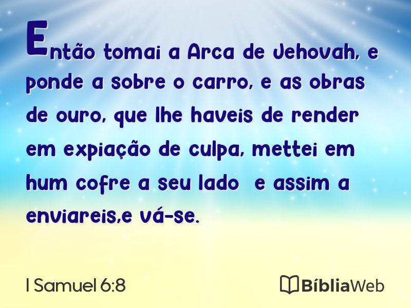 I Samuel 6:8 em imagem para compartilhar