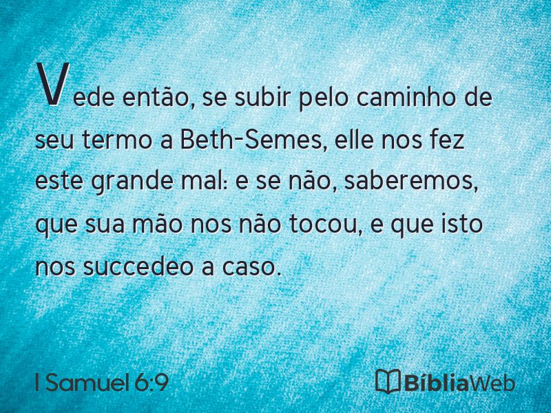 I Samuel 6:9 em imagem para compartilhar