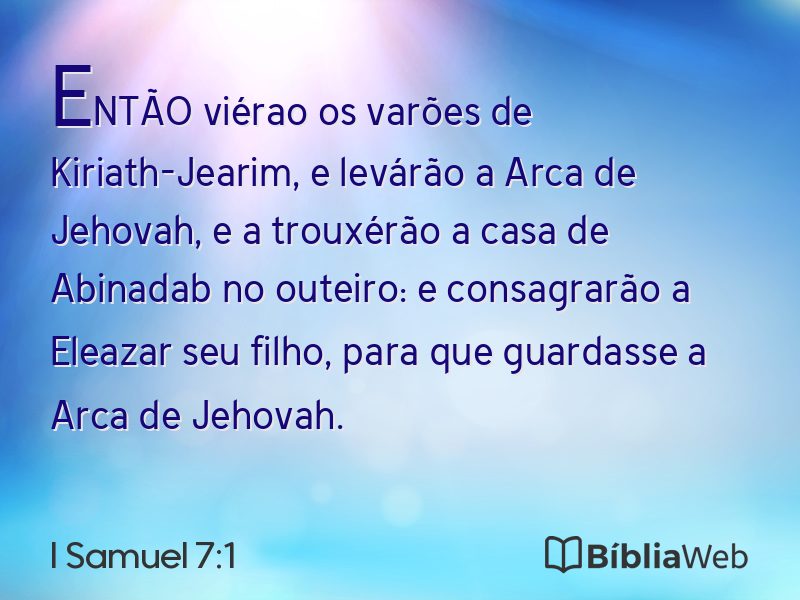 I Samuel 7:1 em imagem para compartilhar