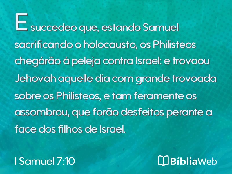 I Samuel 7:10 em imagem para compartilhar