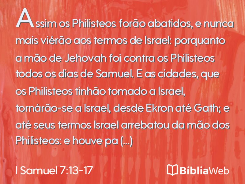 I Samuel 7:13-17 em imagem para compartilhar