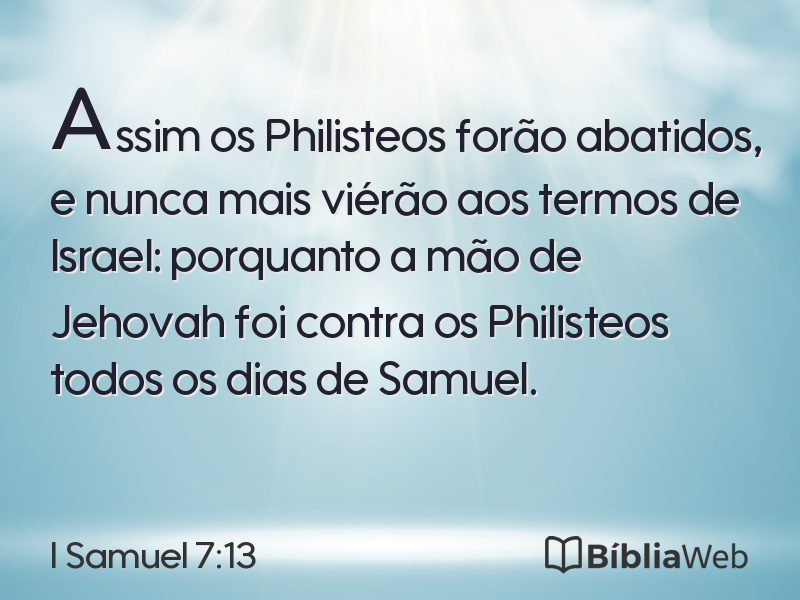 I Samuel 7:13 em imagem para compartilhar