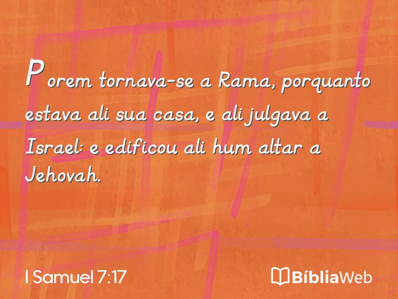 I Samuel 7:17 em imagem para compartilhar