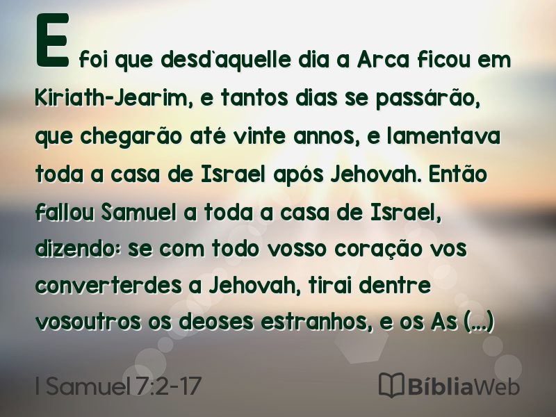 I Samuel 7:2-17 em imagem para compartilhar