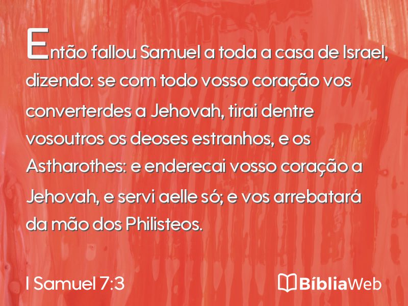 I Samuel 7:3 em imagem para compartilhar